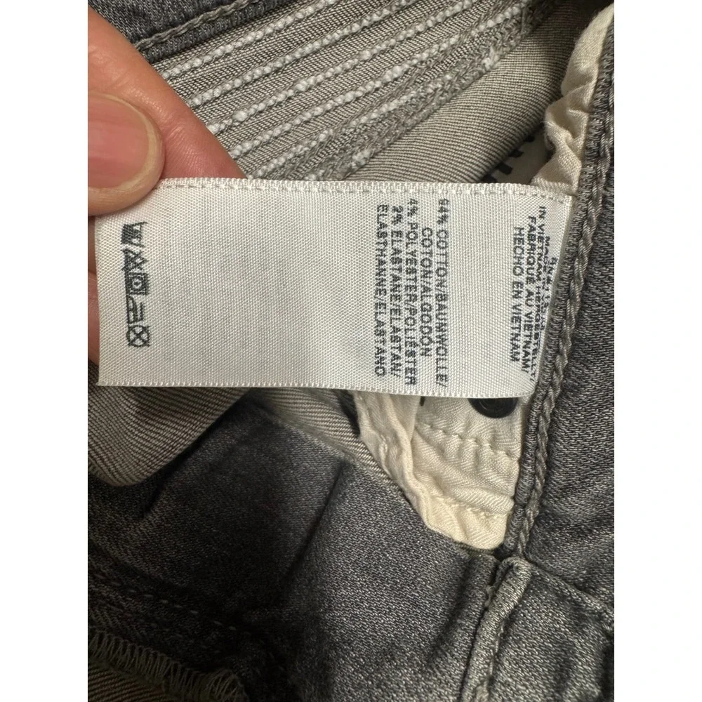 True Religion Geno Relaxed Slim Moto Jeans Gray Ribbed Biker Denim Pants